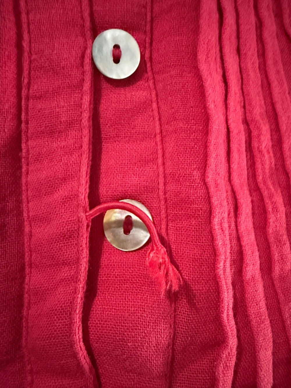 NWT Quince women's 100% organic cotton gauze sleeveless hot pink swing dress M - Picture 7 of 10